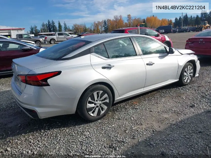 1N4BL4BV2KC221204 2019 Nissan Altima 2.5 S