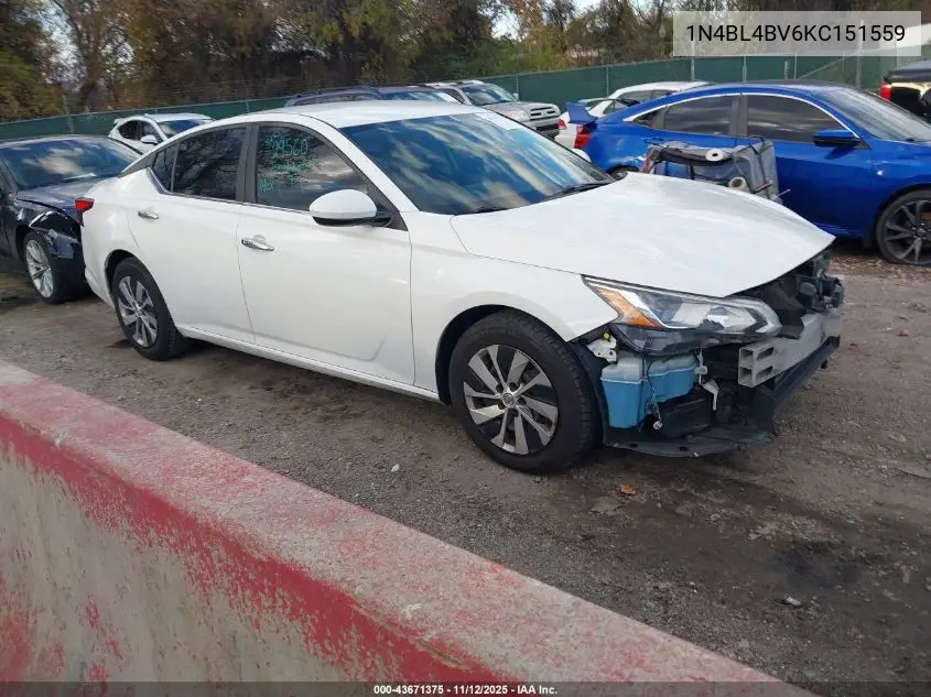 1N4BL4BV6KC151559 2019 Nissan Altima 2.5 S