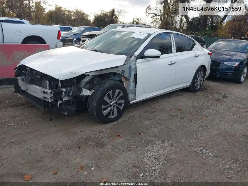 1N4BL4BV6KC151559 2019 Nissan Altima 2.5 S