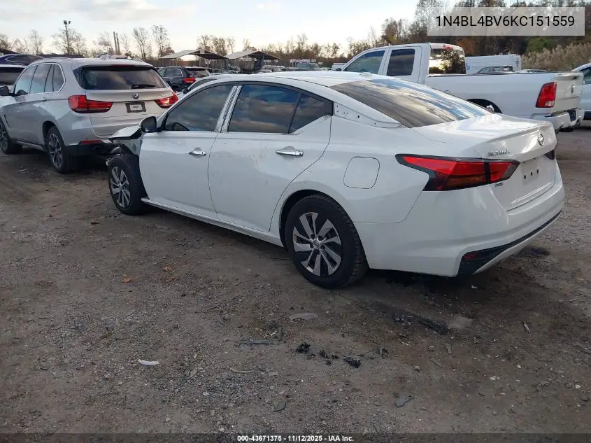 1N4BL4BV6KC151559 2019 Nissan Altima 2.5 S