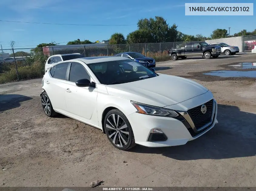 1N4BL4CV6KC120102 2019 Nissan Altima 2.5 Sr