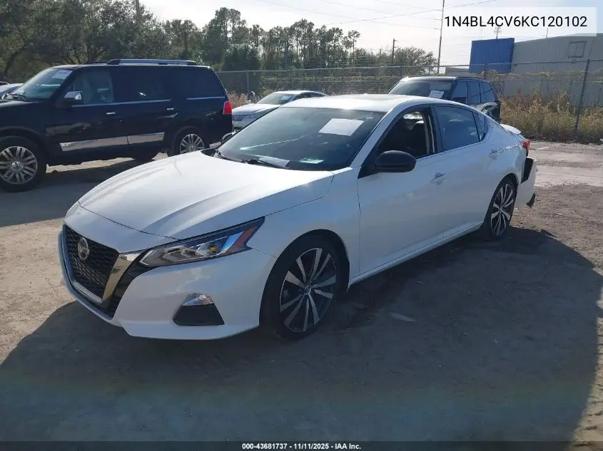1N4BL4CV6KC120102 2019 Nissan Altima 2.5 Sr