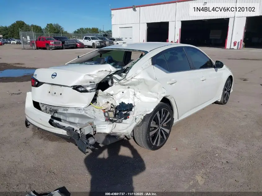 1N4BL4CV6KC120102 2019 Nissan Altima 2.5 Sr