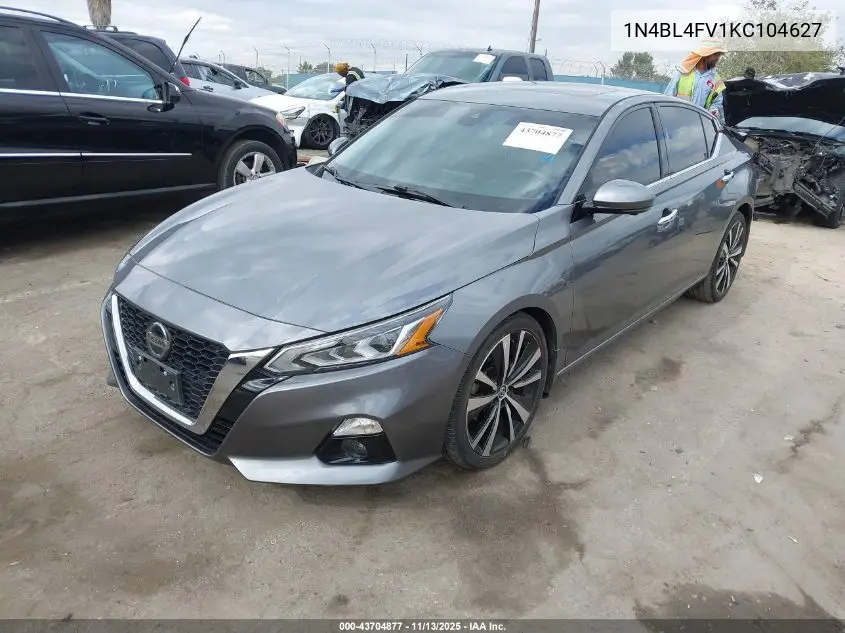 1N4BL4FV1KC104627 2019 Nissan Altima 2.5 Platinum