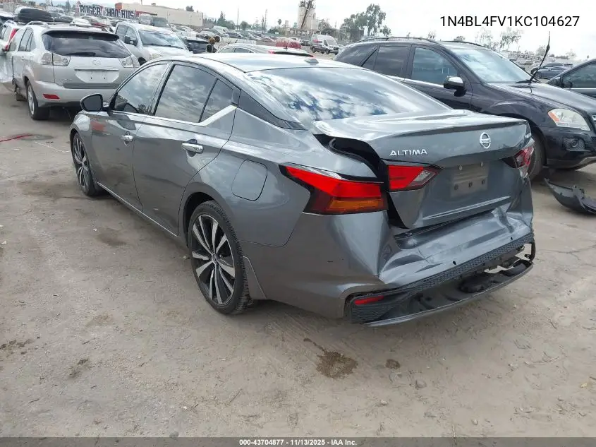 1N4BL4FV1KC104627 2019 Nissan Altima 2.5 Platinum