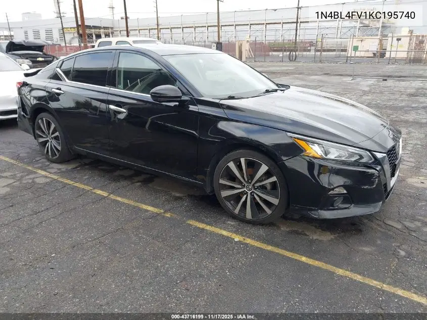 1N4BL4FV1KC195740 2019 Nissan Altima 2.5 Platinum