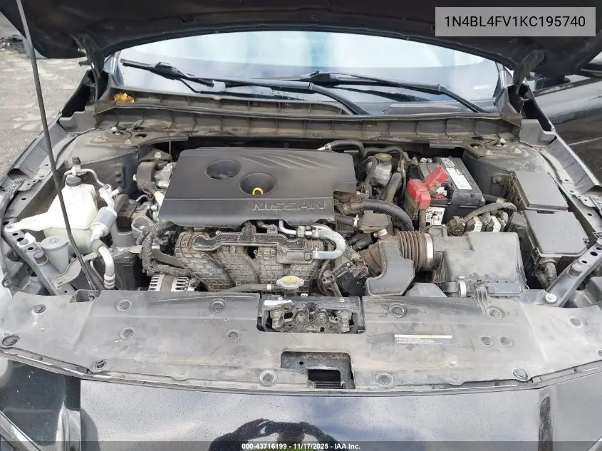 1N4BL4FV1KC195740 2019 Nissan Altima 2.5 Platinum