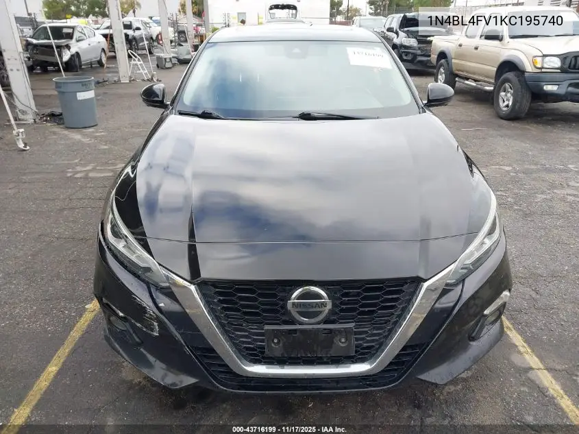1N4BL4FV1KC195740 2019 Nissan Altima 2.5 Platinum