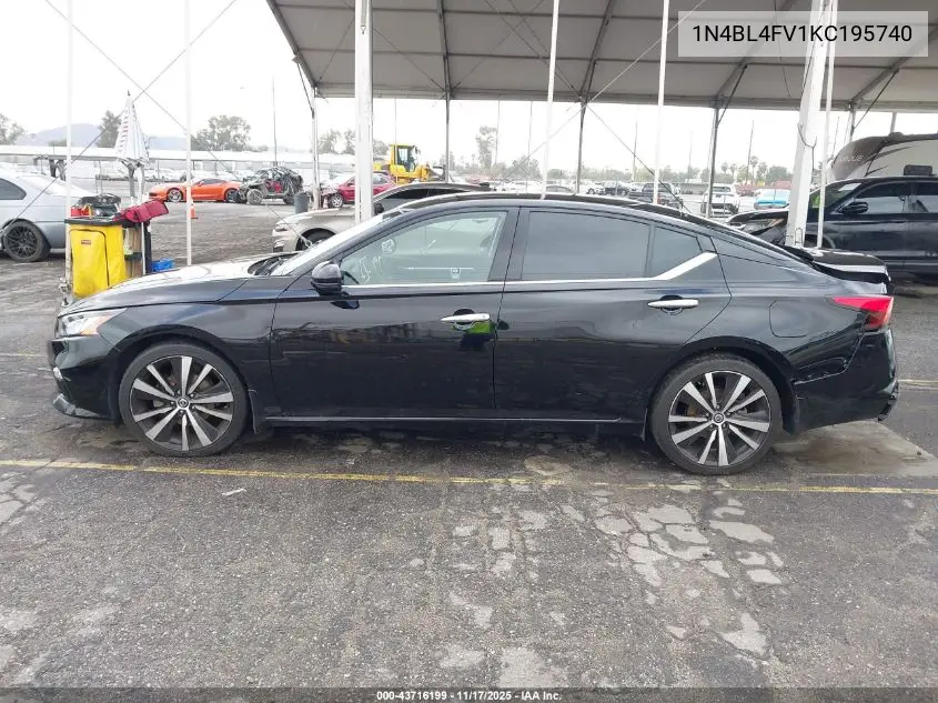 1N4BL4FV1KC195740 2019 Nissan Altima 2.5 Platinum