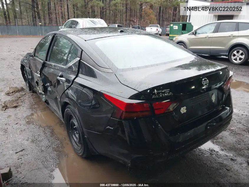 1N4BL4BV8KC220252 2019 Nissan Altima 2.5 S