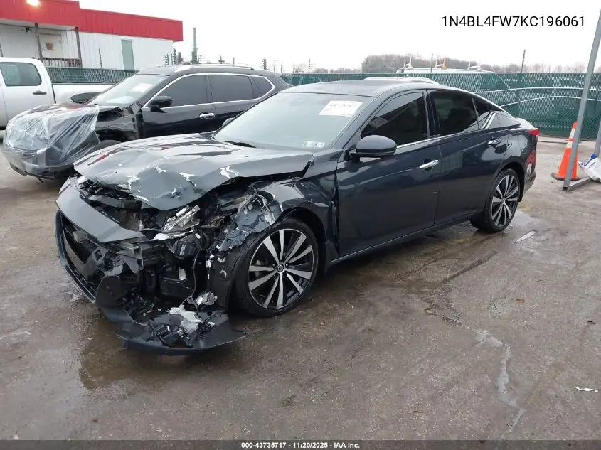 1N4BL4FW7KC196061 2019 Nissan Altima 2.5 Platinum