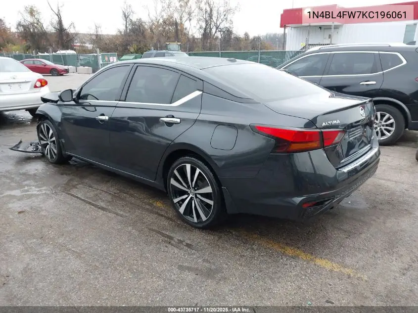 1N4BL4FW7KC196061 2019 Nissan Altima 2.5 Platinum