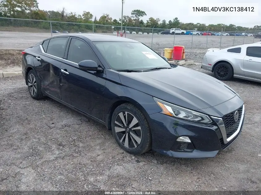 1N4BL4DV3KC138412 2019 Nissan Altima 2.5 Sv