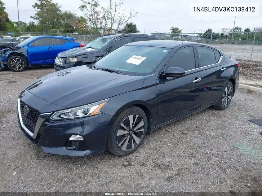 1N4BL4DV3KC138412 2019 Nissan Altima 2.5 Sv