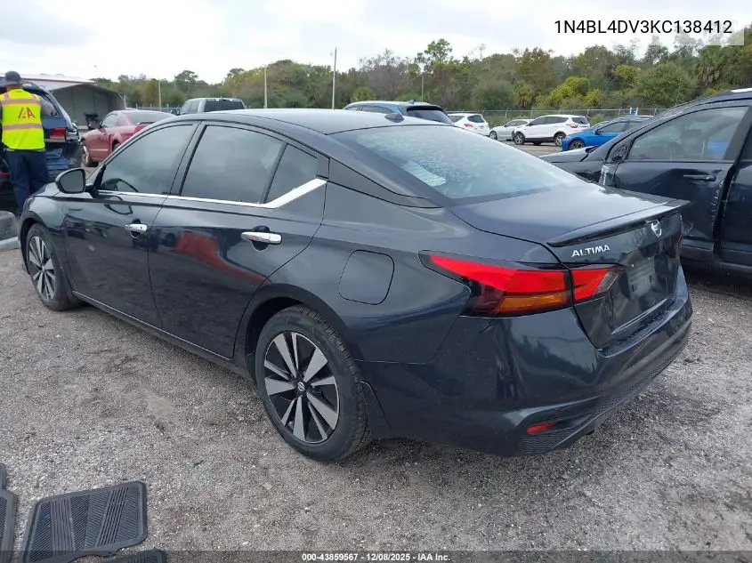 1N4BL4DV3KC138412 2019 Nissan Altima 2.5 Sv