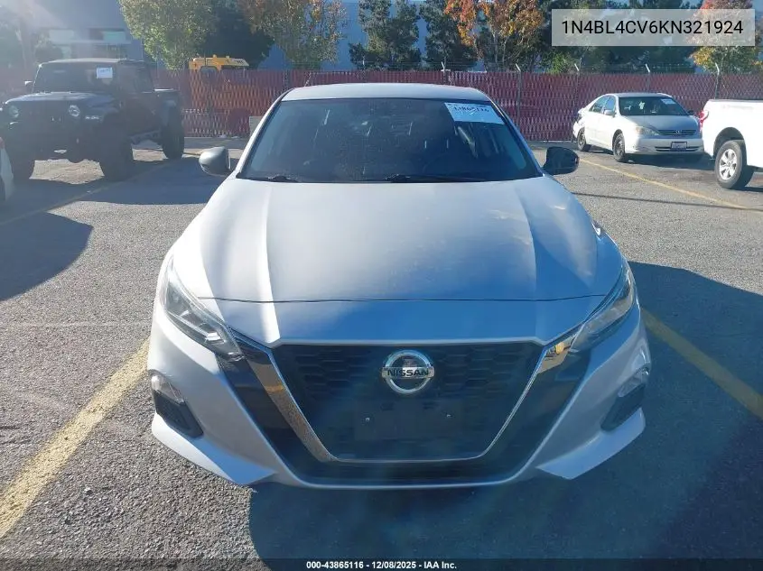 1N4BL4CV6KN321924 2019 Nissan Altima 2.5 Sr