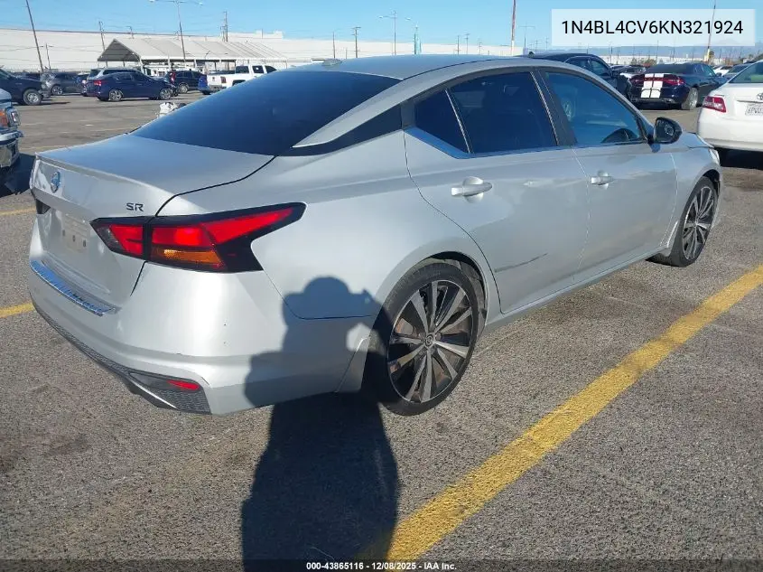 1N4BL4CV6KN321924 2019 Nissan Altima 2.5 Sr