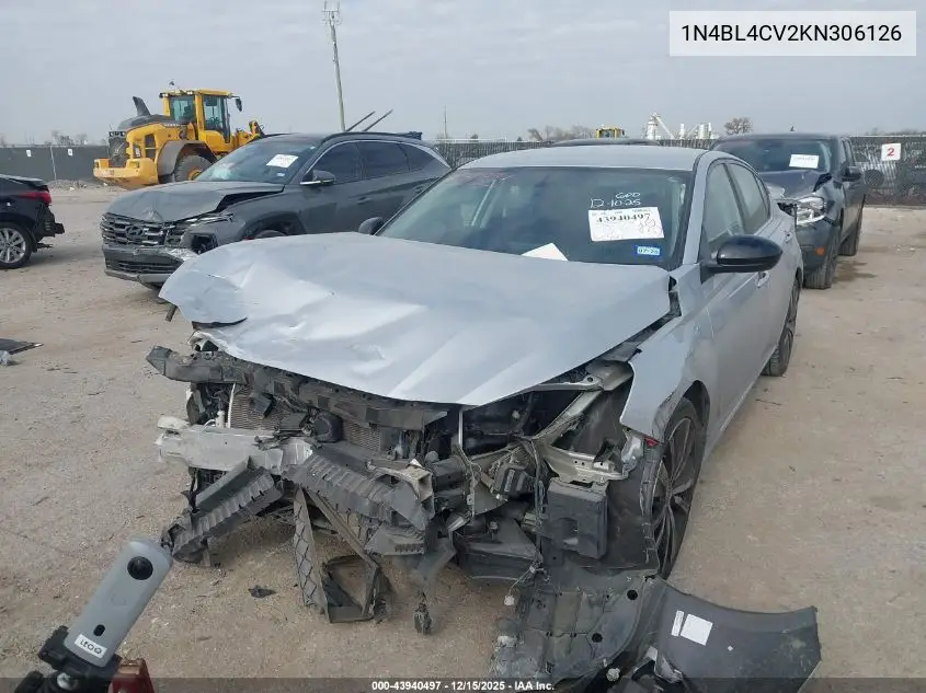 1N4BL4CV2KN306126 2019 Nissan Altima 2.5 Sr