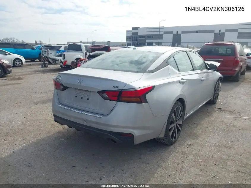 1N4BL4CV2KN306126 2019 Nissan Altima 2.5 Sr
