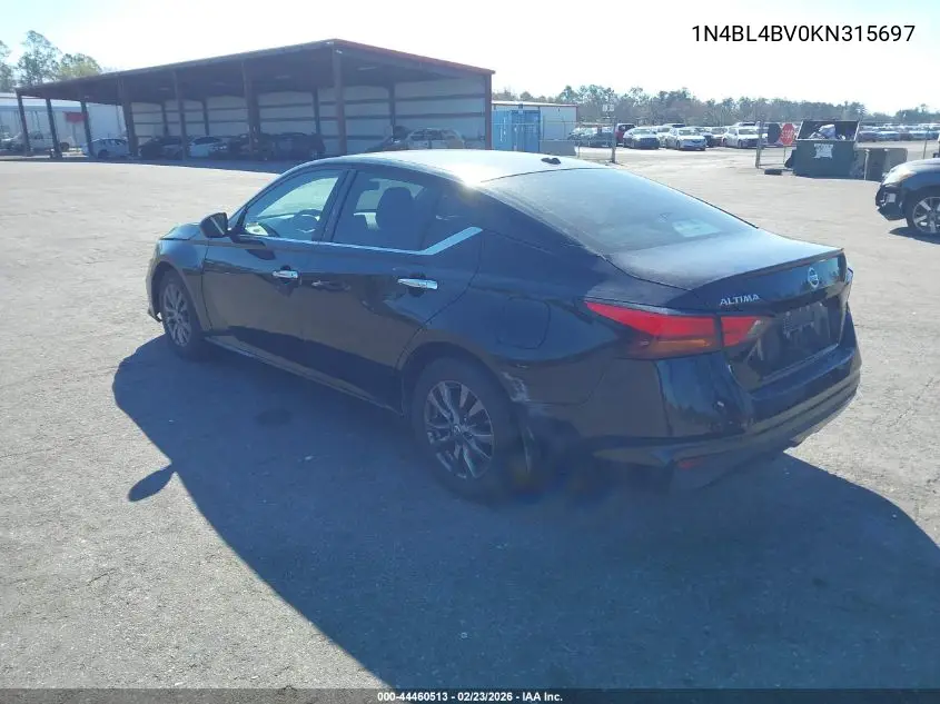 1N4BL4BV0KN315697 2019 Nissan Altima 2.5 S
