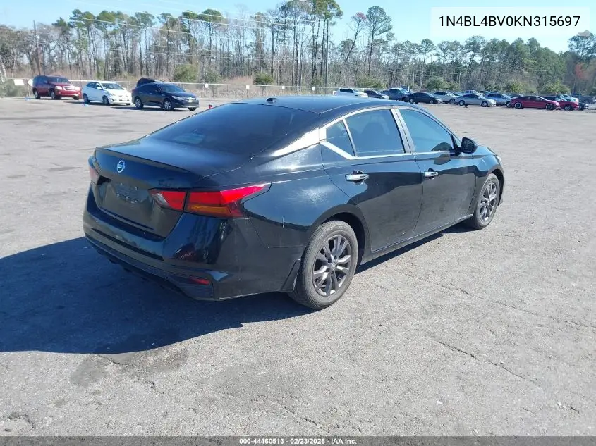 1N4BL4BV0KN315697 2019 Nissan Altima 2.5 S
