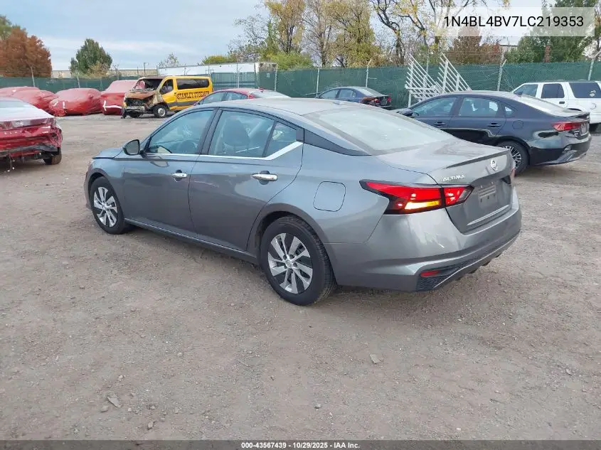 1N4BL4BV7LC219353 2020 Nissan Altima S Fwd