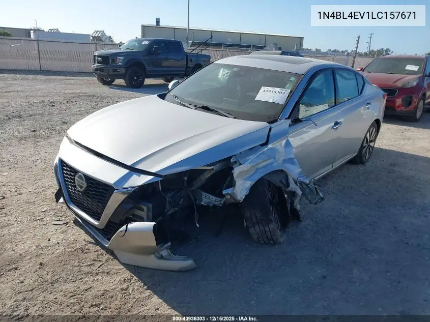 1N4BL4EV1LC157671 2020 Nissan Altima Sl Fwd