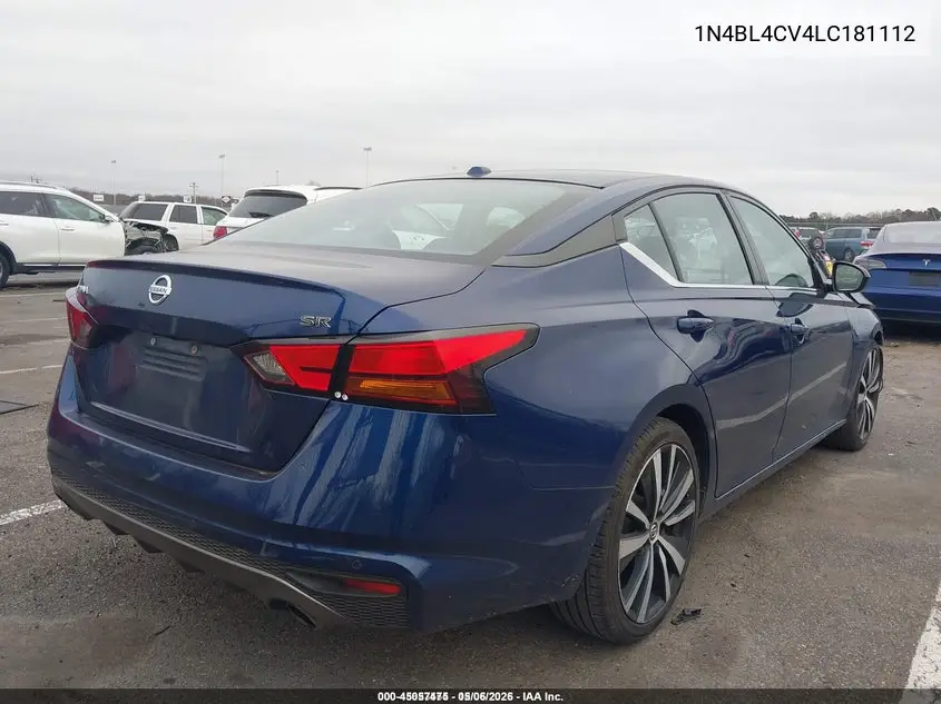 1N4BL4CV4LC181112 2020 Nissan Altima Sr Fwd