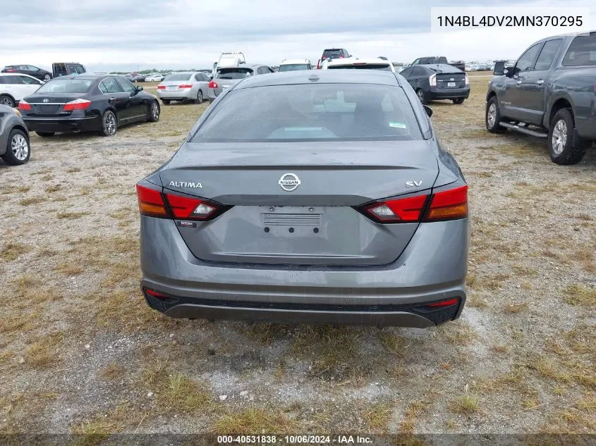 1N4BL4DV2MN370295 2021 Nissan Altima Sv Fwd