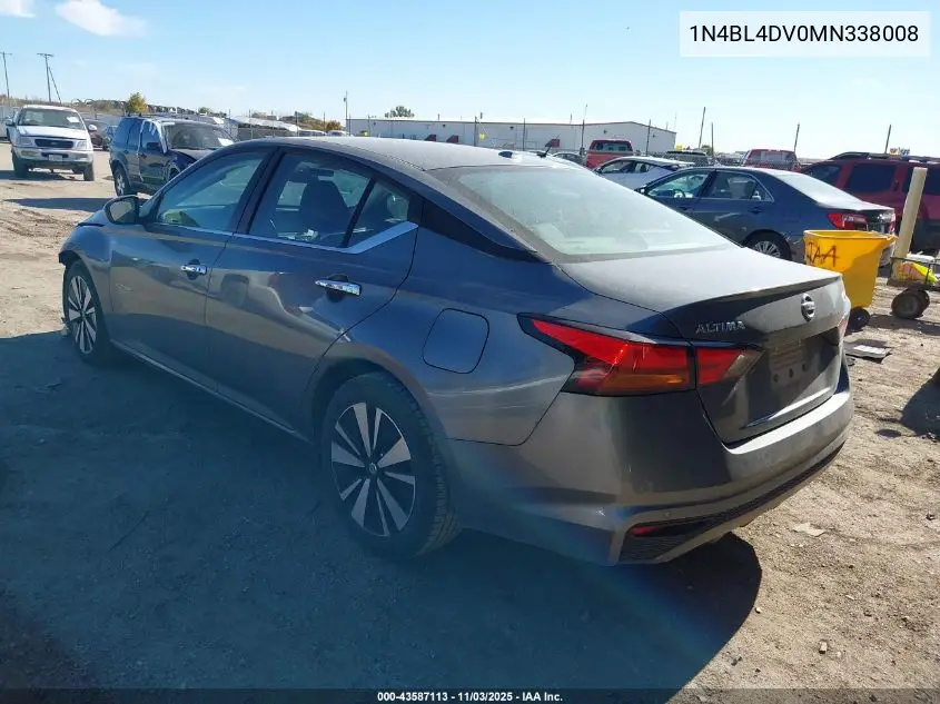 1N4BL4DV0MN338008 2021 Nissan Altima Sv Fwd