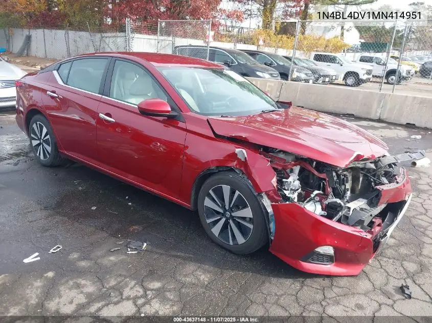 1N4BL4DV1MN414951 2021 Nissan Altima Sv Fwd