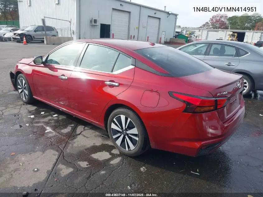 1N4BL4DV1MN414951 2021 Nissan Altima Sv Fwd