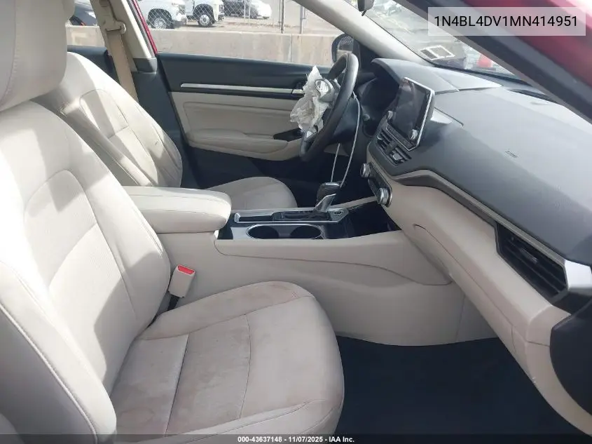 1N4BL4DV1MN414951 2021 Nissan Altima Sv Fwd