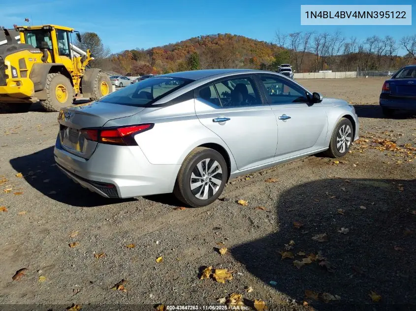 1N4BL4BV4MN395122 2021 Nissan Altima S Fwd