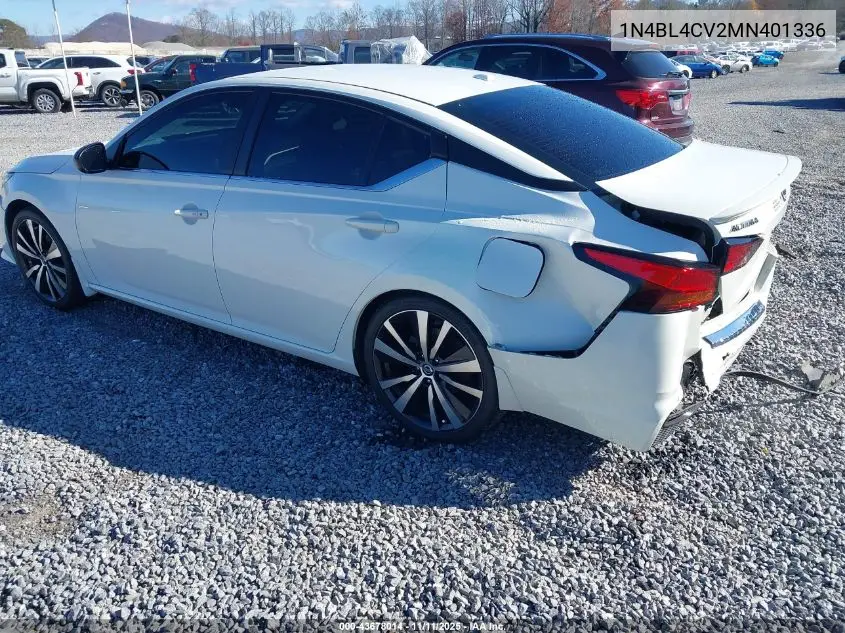 1N4BL4CV2MN401336 2021 Nissan Altima Sr Fwd