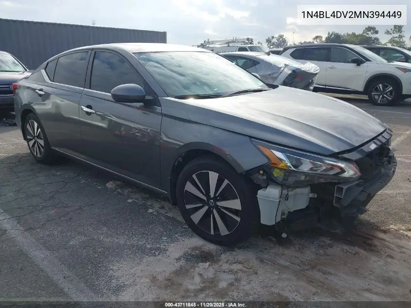 1N4BL4DV2MN394449 2021 Nissan Altima Sv Fwd