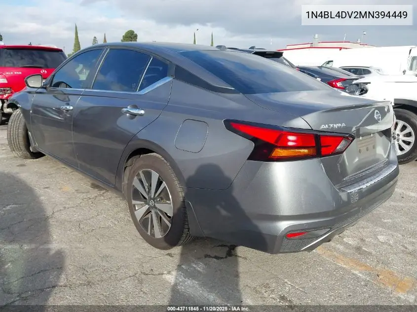 1N4BL4DV2MN394449 2021 Nissan Altima Sv Fwd