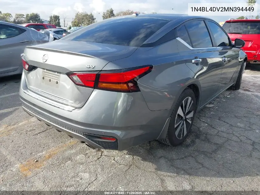 1N4BL4DV2MN394449 2021 Nissan Altima Sv Fwd