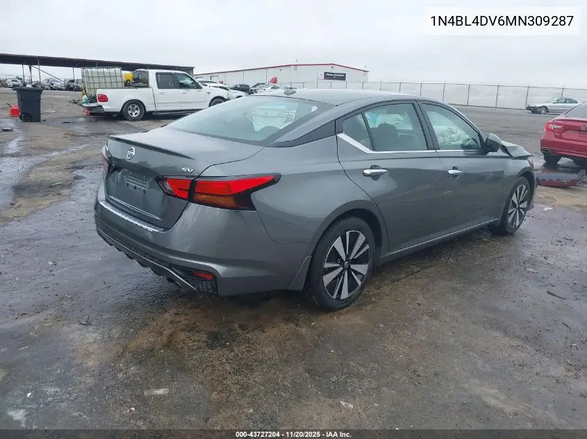1N4BL4DV6MN309287 2021 Nissan Altima Sv Fwd