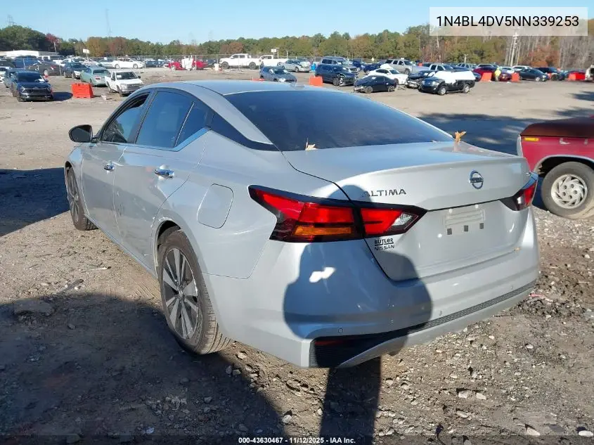 1N4BL4DV5NN339253 2022 Nissan Altima Sv Fwd