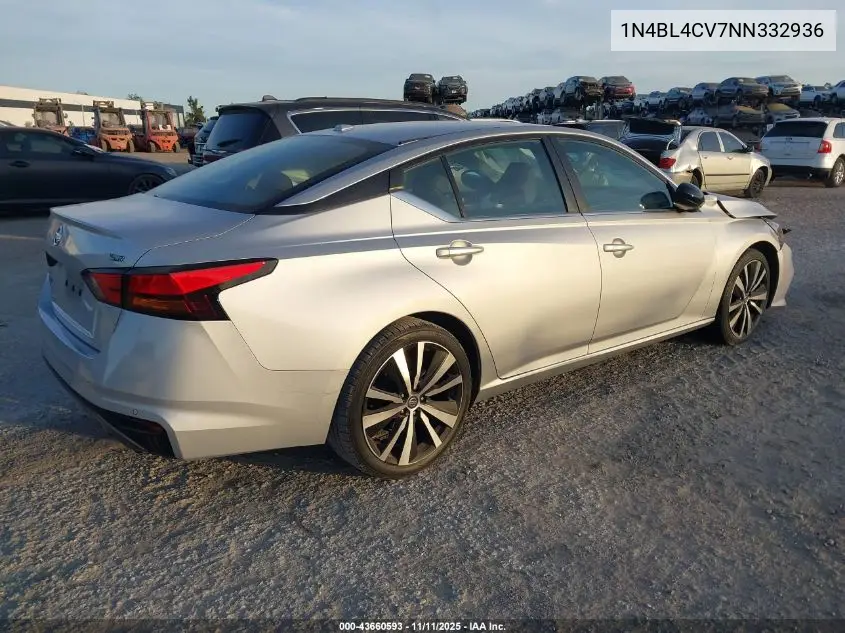 1N4BL4CV7NN332936 2022 Nissan Altima Sr Fwd