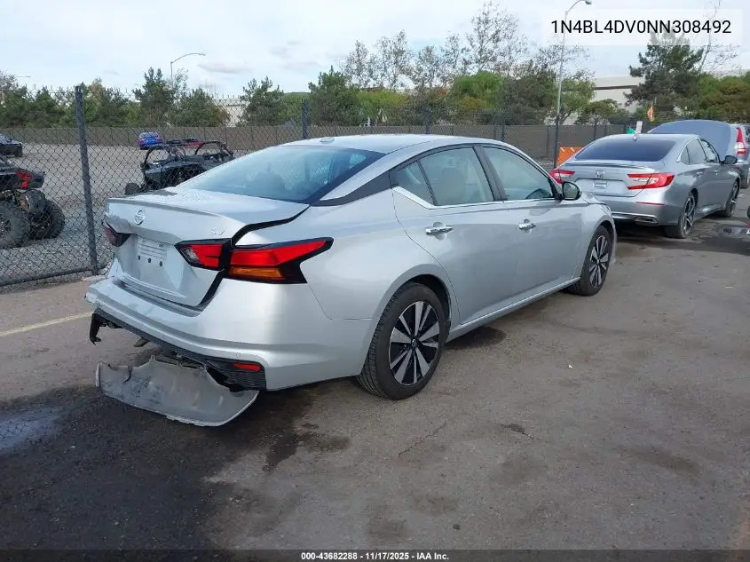 1N4BL4DV0NN308492 2022 Nissan Altima Sv Fwd