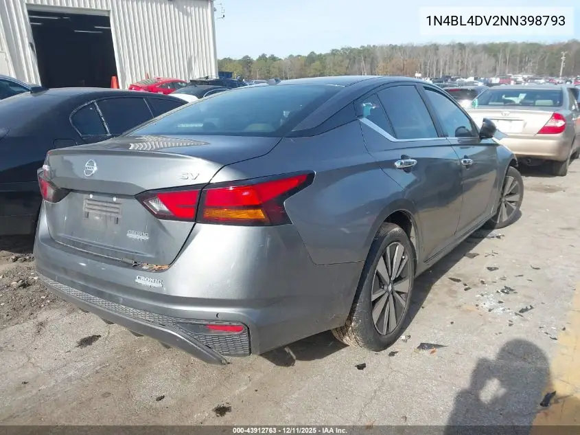 1N4BL4DV2NN398793 2022 Nissan Altima Sv Fwd