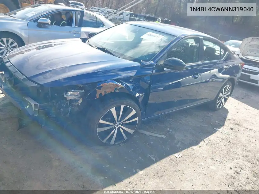 2022 Nissan Altima Sr Intelligent Awd VIN: 1N4BL4CW6NN319040 Lot: 44564357
