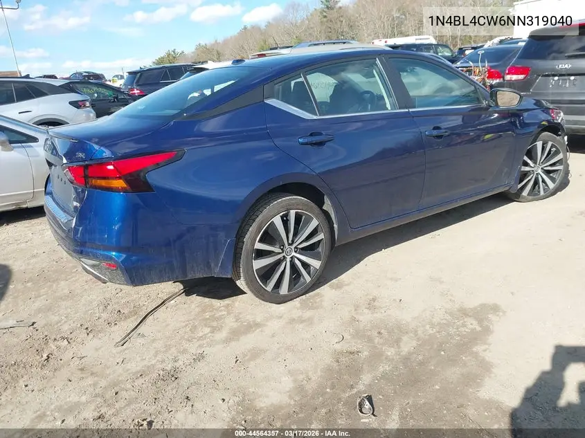 2022 Nissan Altima Sr Intelligent Awd VIN: 1N4BL4CW6NN319040 Lot: 44564357