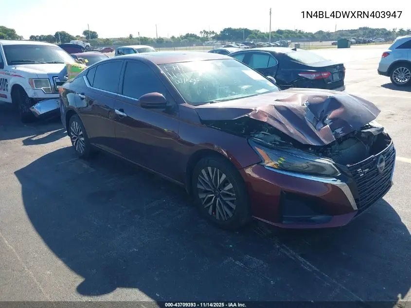 1N4BL4DWXRN403947 2024 Nissan Altima Sv Intelligent Awd