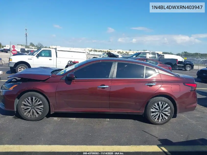 1N4BL4DWXRN403947 2024 Nissan Altima Sv Intelligent Awd