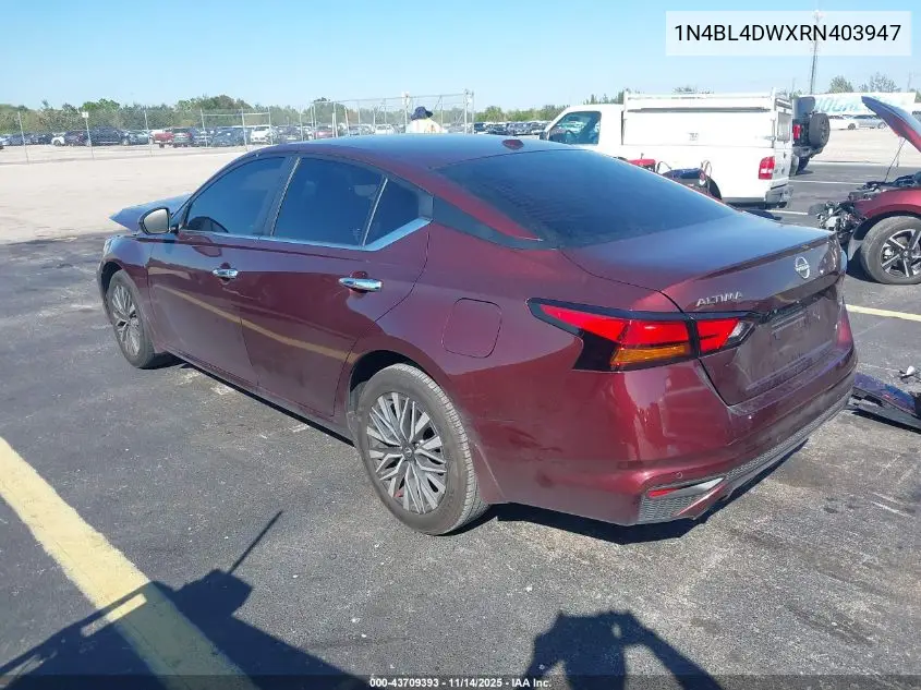 1N4BL4DWXRN403947 2024 Nissan Altima Sv Intelligent Awd
