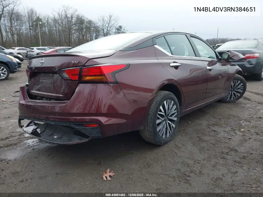 1N4BL4DV3RN384651 2024 Nissan Altima Sv Fwd