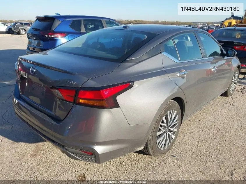 1N4BL4DV2RN430180 2024 Nissan Altima Sv Fwd